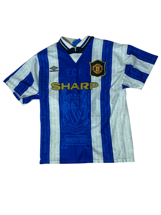 Éric Cantona Manchester United 1994-96 Tredjetrøje Str. M