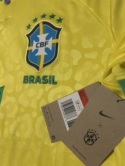 Lucas Paquetá Brasilien 2022 Hjemmebanetrøje - str. L