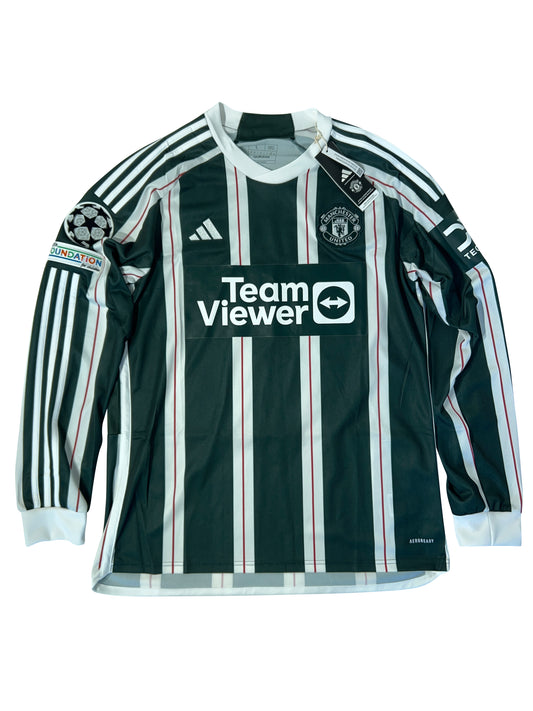 Manchester United 2023/24 Udebanetrøje (Langærmet) Alejandro Garnacho print – Str. L