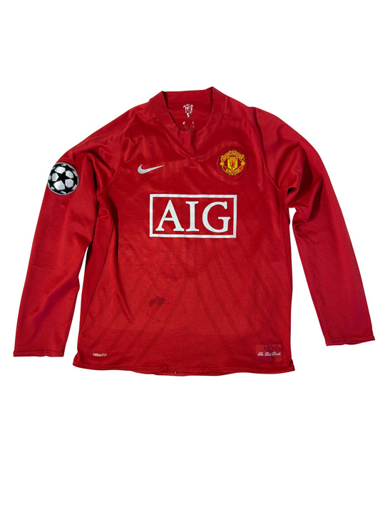 Cristiano Ronaldo Manchester United 2007/08 Hjemmetrøje (Langærmet) – Str. L