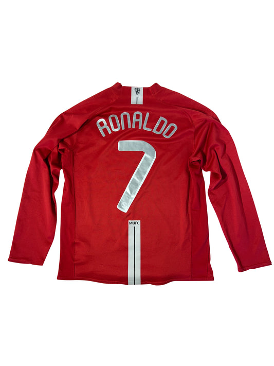 Cristiano Ronaldo Manchester United 2007/08 Hjemmetrøje (Langærmet) – Str. L