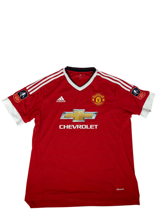 Bastian Schweinsteiger Manchester United 2015-16 Hjemmebanetrøje str. XL (FA CUP)