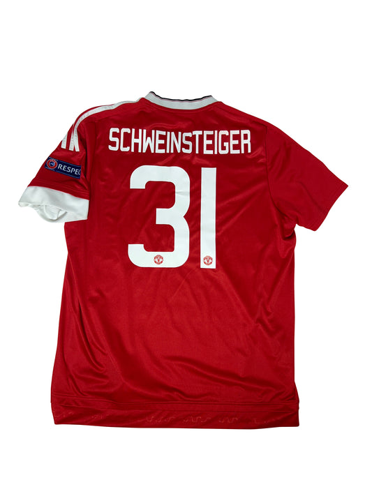 Bastian Schweinsteiger Manchester United 2015-16 Hjemmebanetrøje str. XL