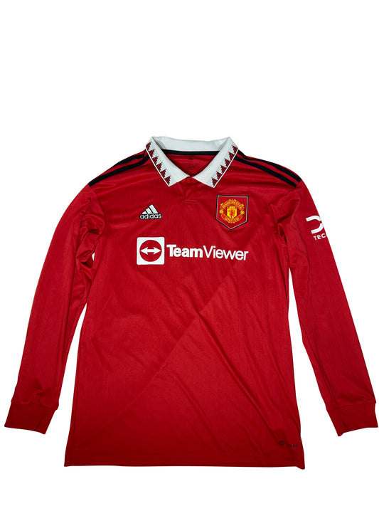Cristiano Ronaldo Manchester United 2022-23 Hjemmebanetrøje (Langærmet) Str. L