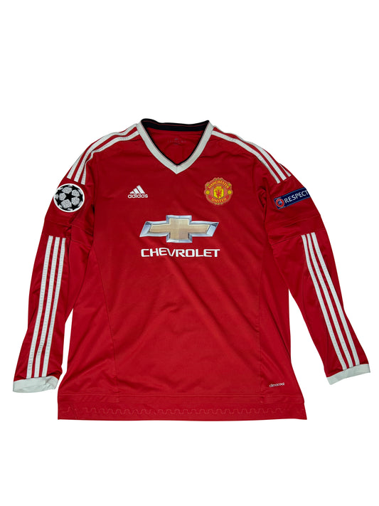 Marcus Rashford Manchester United 2015-16 Hjemmebanetrøje (Langærmet) Str. XL