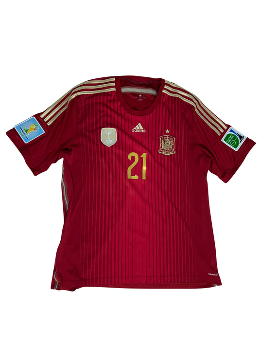 David Silva Spain 2014 Hjemmebanetrøje – Str. XXL