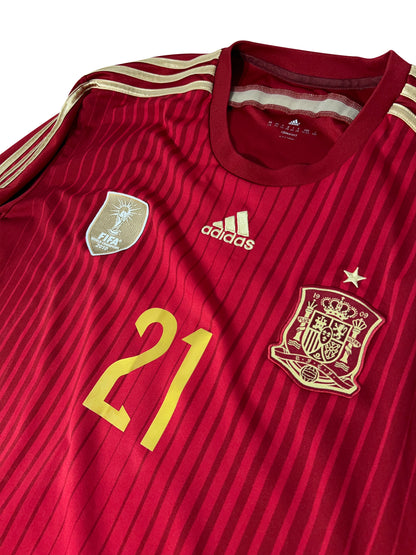 David Silva Spain 2014 Hjemmebanetrøje – Str. XXL