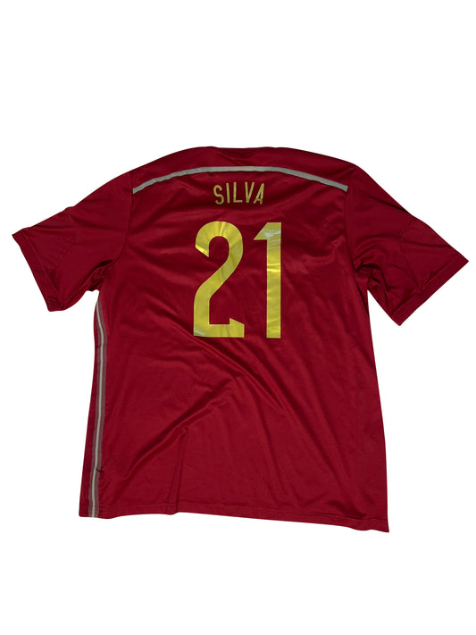 David Silva Spain 2014 Hjemmebanetrøje – Str. XXL