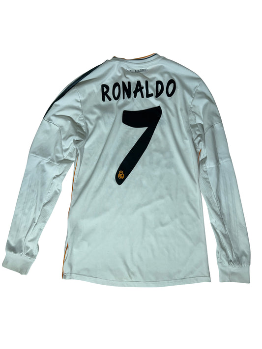 Cristiano Ronaldo Real Madrid 2013-14 Hjemmebanetrøje (Langærmet) Str. S