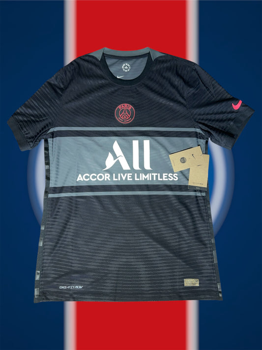 Lionel Messi Paris Saint-Germain 2021-22 Tredjetrøje Player Version (Ligue 1 Patch)