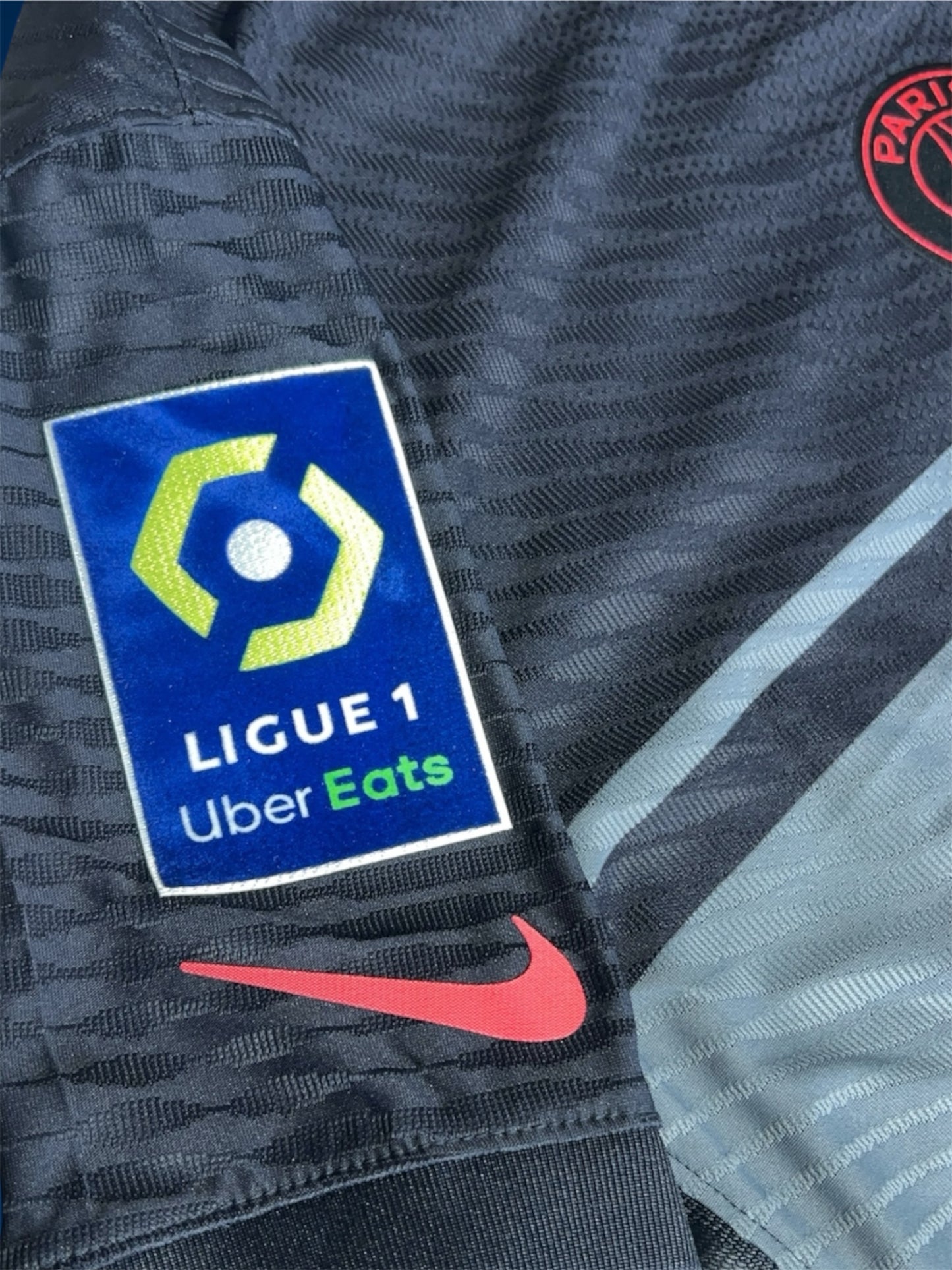 Lionel Messi Paris Saint-Germain 2021-22 Tredjetrøje Player Version (Ligue 1 Patch)