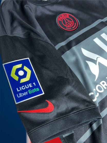 Lionel Messi Paris Saint-Germain 2021-22 Tredjetrøje (Ligue 1 Patch)