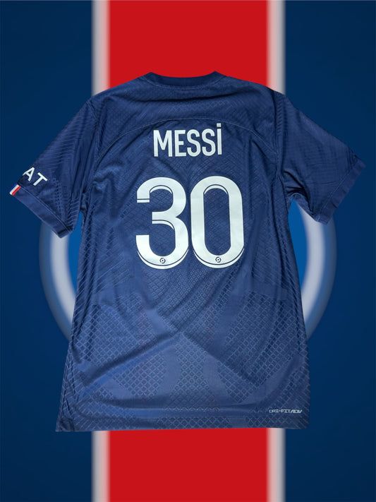 Lionel Messi Paris Saint-Germain 2022-23 Hjemmetrøje Player Version – Str. M (Ligue 1 Patch)