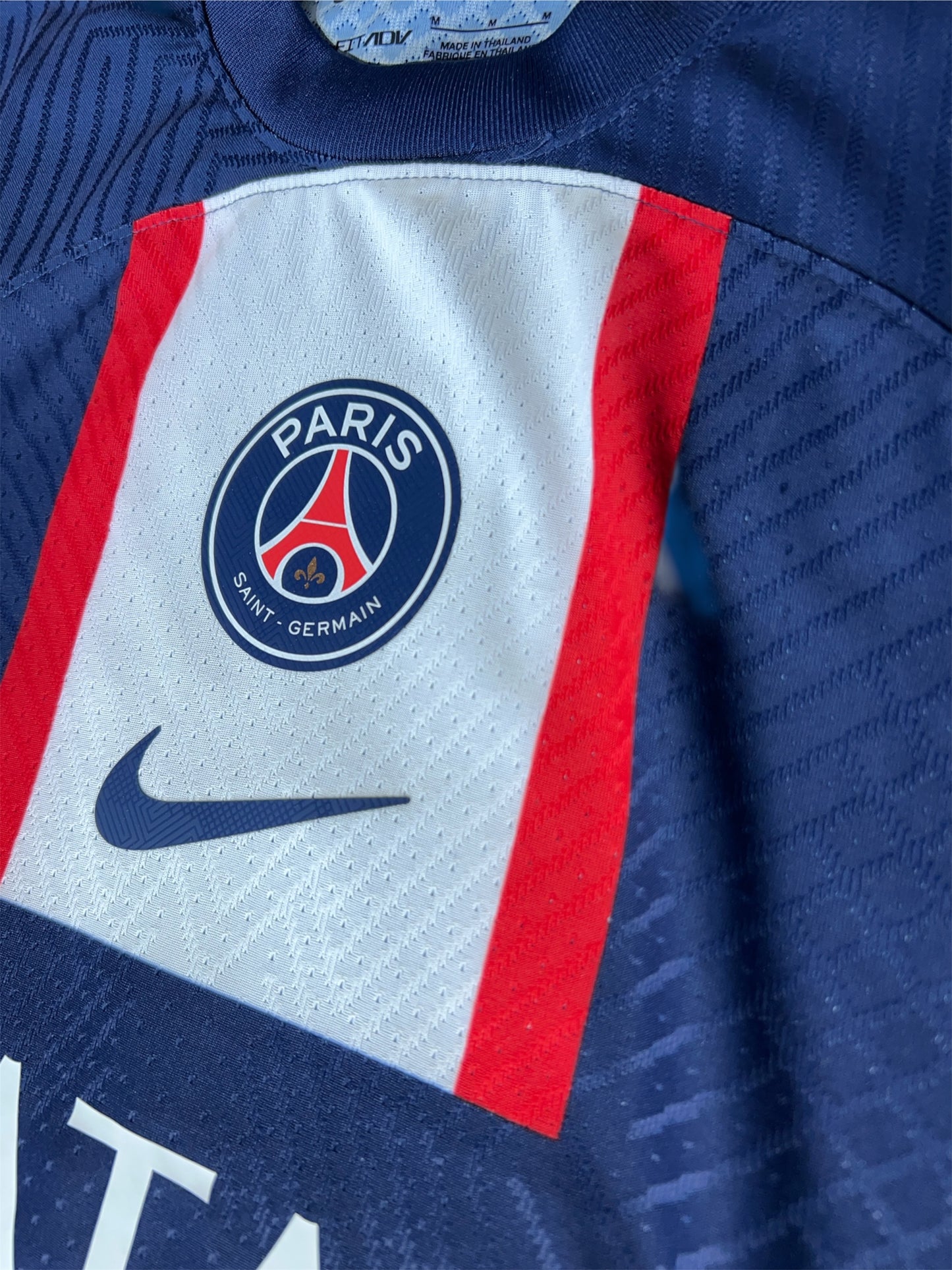 Mbappé Paris Saint-Germain 2022-23 Hjemmetrøje Player Version Str. M (Ligue 1 Patch)