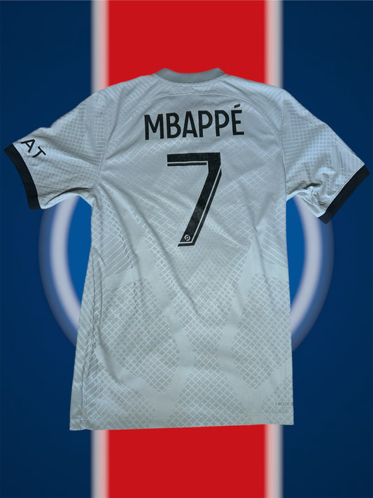 Mbappé Paris Saint-Germain 2022-23 Udebanetrøje Player Version (Ligue 1 Patch)