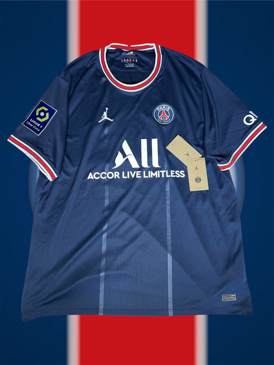 Neymar Paris Saint-Germain 2021-22 Hjemmebanetrøje Str. XXL (Ligue 1 Patch)