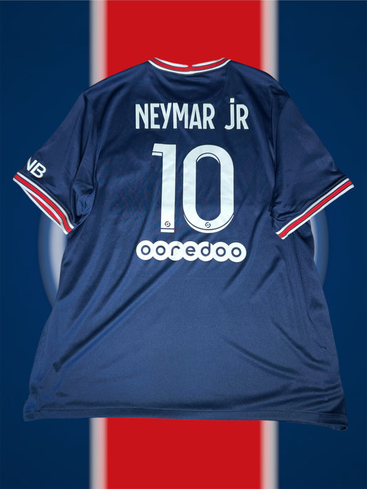 Neymar Paris Saint-Germain 2021-22 Hjemmebanetrøje Str. XXL (Ligue 1 Patch)