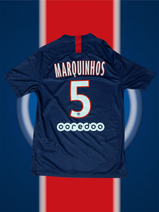 Marquinhos Paris Saint-Germain 2019-20 Hjemmetrøje – Str. M (Ligue 1 Patch)